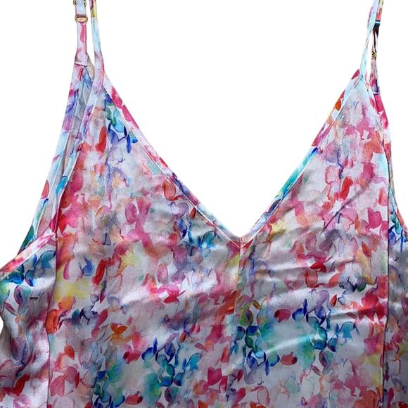 Naked Princess Le Marche Silk Romper Seychelles Print Size Petite - Picture 2 of 7